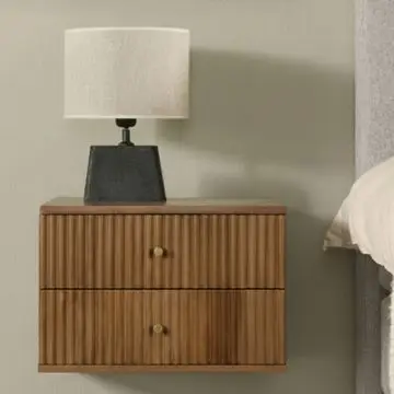 Zwevend Nachtkastje Sem Walnoot - 45x31x35 cm bij Woonexpress